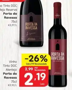 Minipreço Vinho Tinto DOC Alentejo Porta da Ravessa promoção