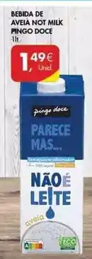 Pingo Doce Pingo doce - bebida de aveia not milk promoção