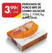Pingo Doce Finissimos de porco bife de lombo salsicor promoção