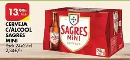 Pingo Doce Sagres mini - cerveja c/alcool promoção