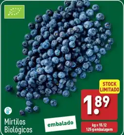 ALDI Mirtilos Biológicos promoção