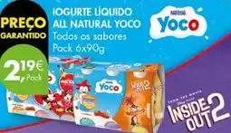 Pingo Doce Iogurte líquido all natural yoco promoção