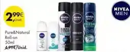 Pingo Doce Nivea men - pure&natural roll-on promoção