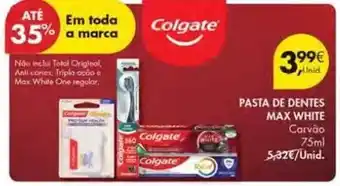 Pingo Doce Colgate - pasta de dentes max white promoção