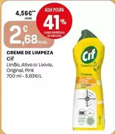 Intermarché Cif - creme de limpeza promoção