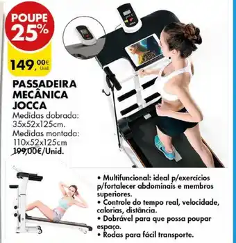 Pingo Doce Passadeira Mecânica Jocca 35x52x125cm promoção