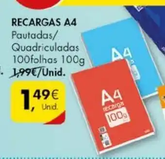 Pingo Doce Recargas A4 100 Folhas 100g promoção