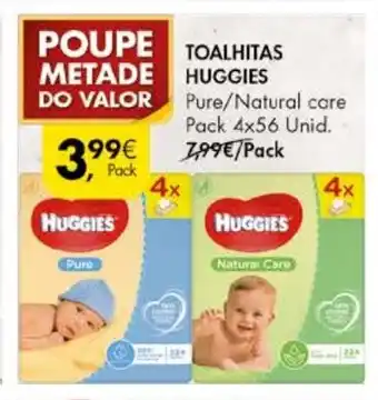 Pingo Doce Toalhitas Huggies Pack 4x56 Unid promoção