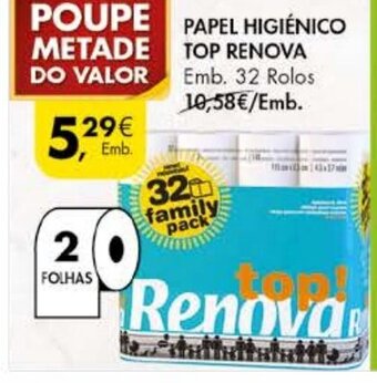 Papel Higiénico Top Renova 32 Rolos