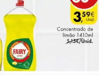 Pingo Doce Detergente Manual P/Loiça Ultra Fairy Concentrado de Limão 1410ml promoção