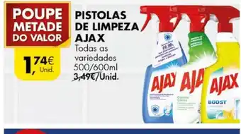 Pingo Doce Pistolas de Limpeza Ajax 500/600ml promoção