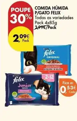 Pingo Doce Purina - comida húmida p/gato felix promoção