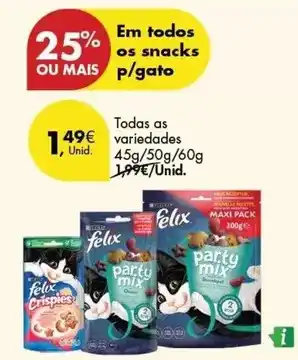 Pingo Doce As - em todos os snacks p/ gato promoção