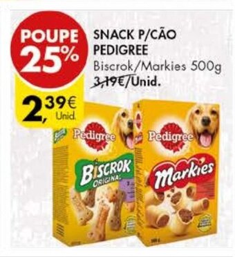 Pingo Doce Snack P/Cão Pedigree 500g promoção