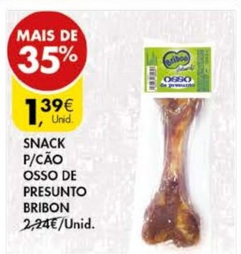 Pingo Doce Snack P/Cão Osso de Presunto Bribon promoção