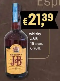 Bolama whisky J&B 15 anos promoção