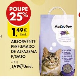 Pingo Doce Absorvente Perfumado de Alfazema P/Gato 5kg promoção