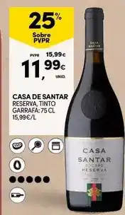 Continente Casa de santar - reserva tinto promoção