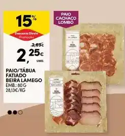 Continente Beira lamego - paio/tábua fatiado promoção