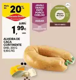 Continente Continente - alheira de caca promoção