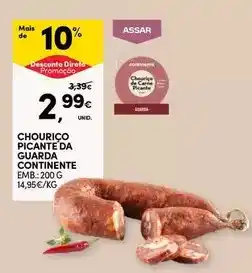 Continente Continente - chouriço picante da guarda promoção