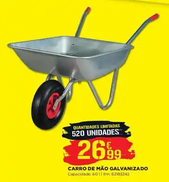 Bricomarché Carro de Mão Galvanizado 60L promoção