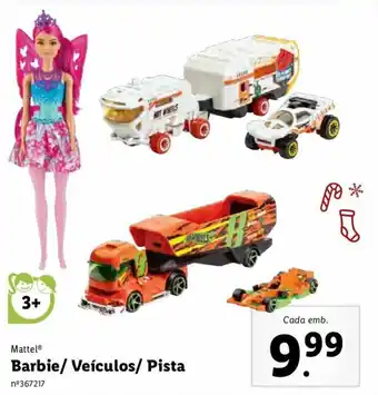 Lidl Mattel Barbie/ Vecículos/ Pista promoção