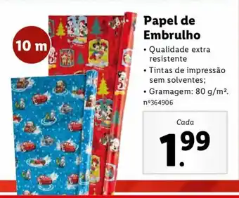 Lidl Papel de Embrulho promoção