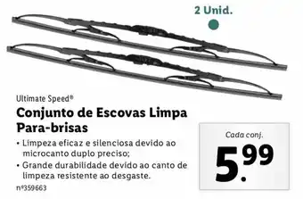 Lidl Ultimate Speed Conjunto de Escovas Limpa Para-brisas promoção