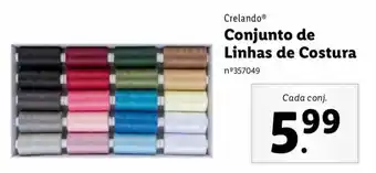 Lidl Crelando Conjunto de Linhas de Costura promoção