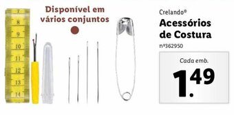 Lidl Crelando Acessórios de Costura promoção