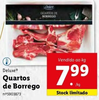 Lidl Deluxe Quartos de Borrego promoção
