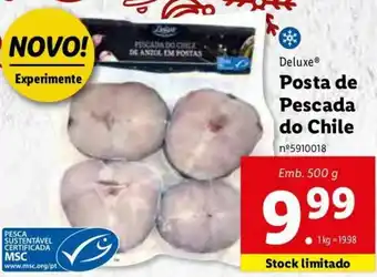 Lidl Deluxe Posta de Pescada do Chile 500g promoção