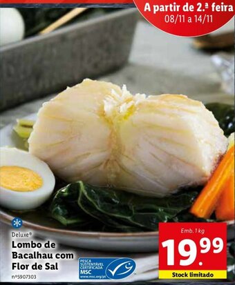 Lidl Deluxe Lombo de Bacalhau com Flor de Sal 1kg promoção