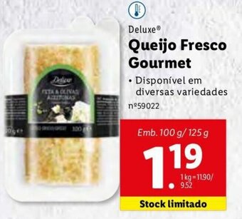 Lidl Deluxe Queijo Fresco Gourmet 100g/125g promoção