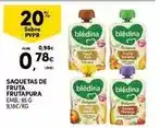 Continente Blédina - saquetas de fruta frutapura promoção