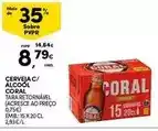 Continente Coral - cerveja c/ alcool promoção