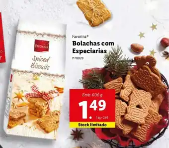Lidl Favorina Bolachas com Especiarias 600g promoção