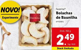 Favorina Bolachas de Baunilha 150g