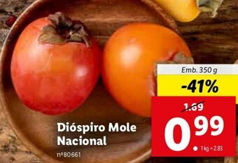 Lidl Dióspiro Mole Nacional 350g promoção