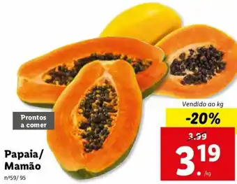 Lidl Papaia/ Mamão promoção