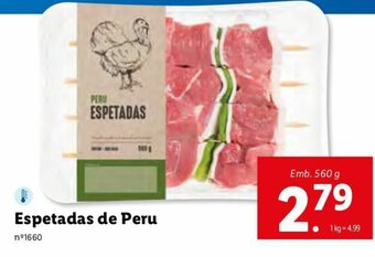 Lidl Espetadas de Peru 560g promoção