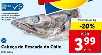 Lidl Cabeça de Pescada do Chile promoção