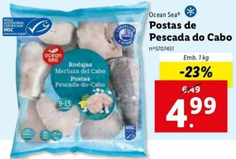 Lidl Ocean Sea Postas de Pescada do Cabo 1kg promoção