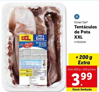Lidl Ocean Sea Tentáculos de Pota XXL 200g promoção