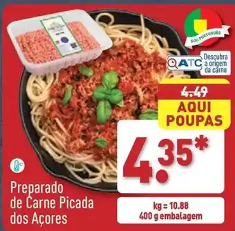 ALDI Preparado de carne picada dos acores promoção