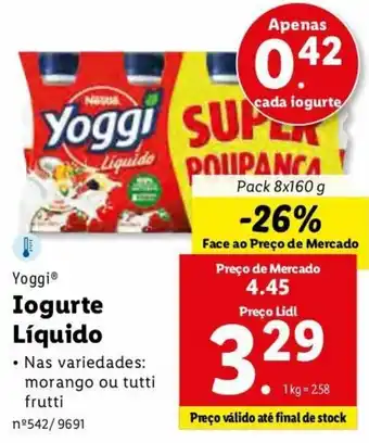 Lidl Yoggi Iogurte Líquido promoção