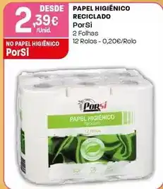 Intermarché Porsi - papel higiénico reciclado promoção