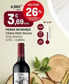 Intermarché Porca de murca - vinho doc douro promoção