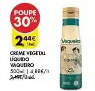 Pingo Doce Vaqueiro - creme vegetal liquido promoção